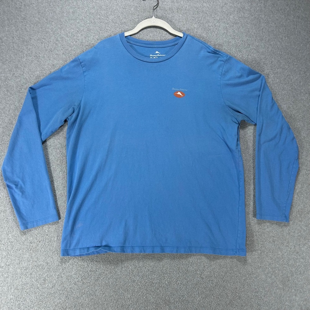 Tommy Bahama Shirt Relax Mens XL Blue Football Graphic Sporty Casual